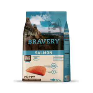 Bravery Medium Large Puppy Salmon 12kg